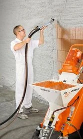 PFT RITMO XL  száraz előkevert anyagok és szigetelőanyagok felhordásához vakológép háromfázisú motorral 2