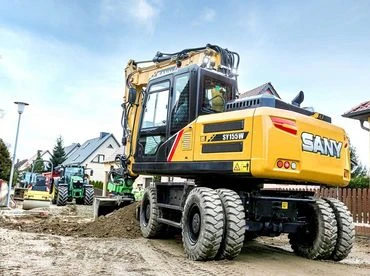 Sany SY155W 14,5 tonnás gumikerekes kotrógép 3